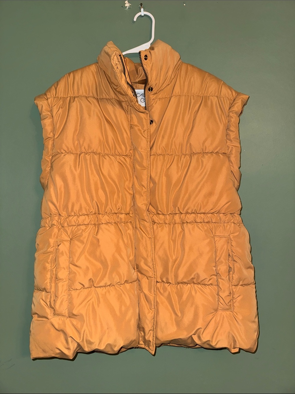 CALIA puffer vest Oversized Fit Camel Small/Medium